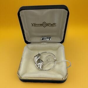 Kenna Kraft Sterling Silver Brooch From Estate Sale Jewelry In Original Box